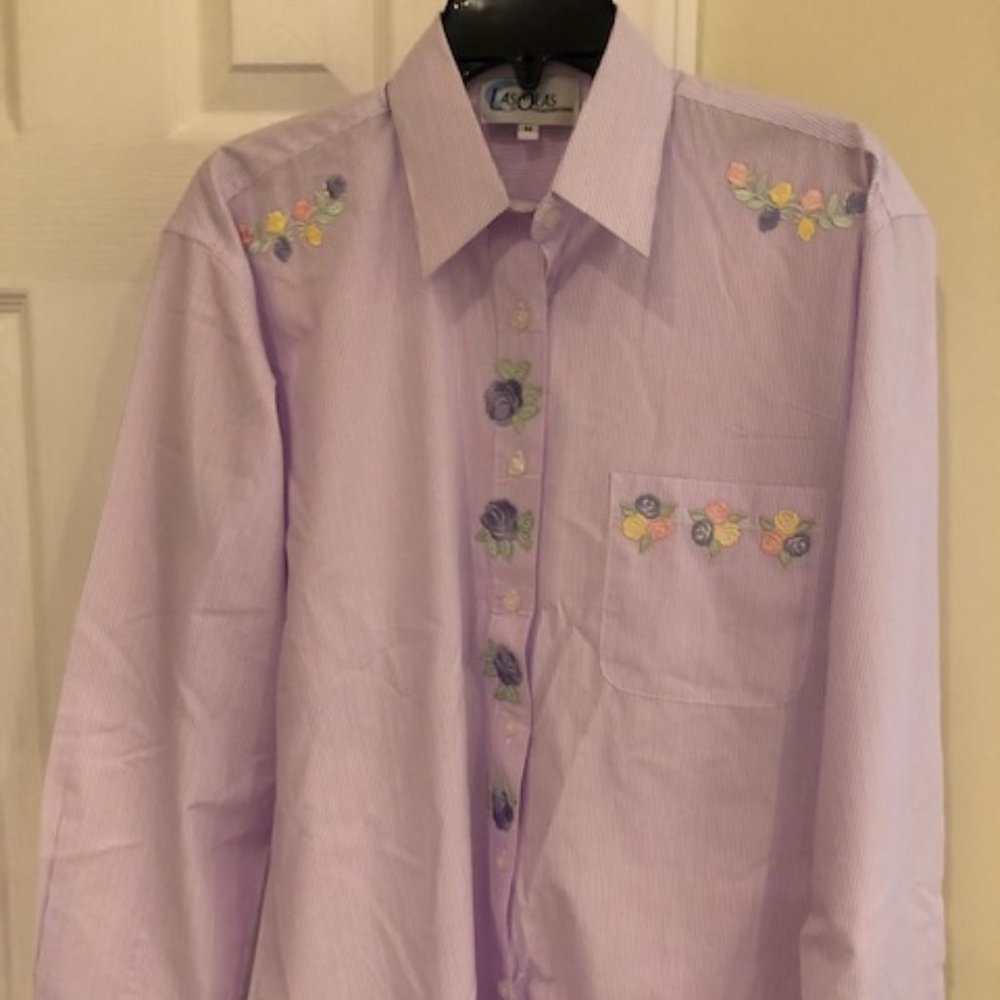 NEW Las Olas purple stripe long-sleeve shirt &tank